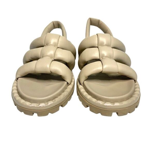 Prada Blow Padded Leather Puffy Slingback Sport Sandal EU 39.5 US 9.5 Leather - Picture 3 of 12